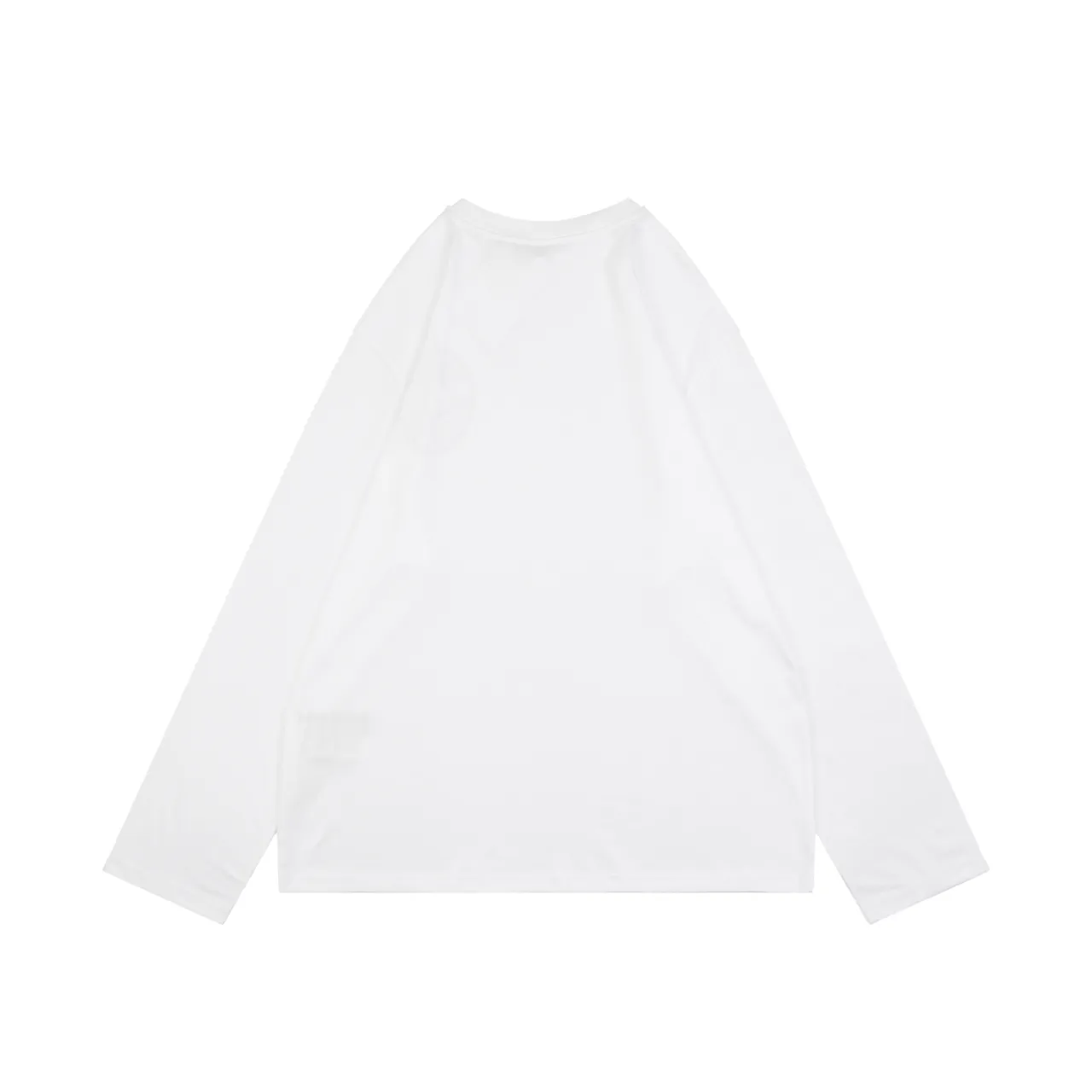 Back of Acne Mottled Circular Logo Long-Sleeved Shirt Color White