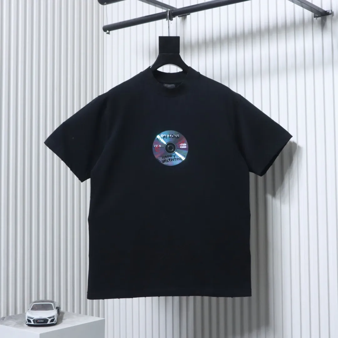 CD Graphic Distressed Cotton  T-Shirt