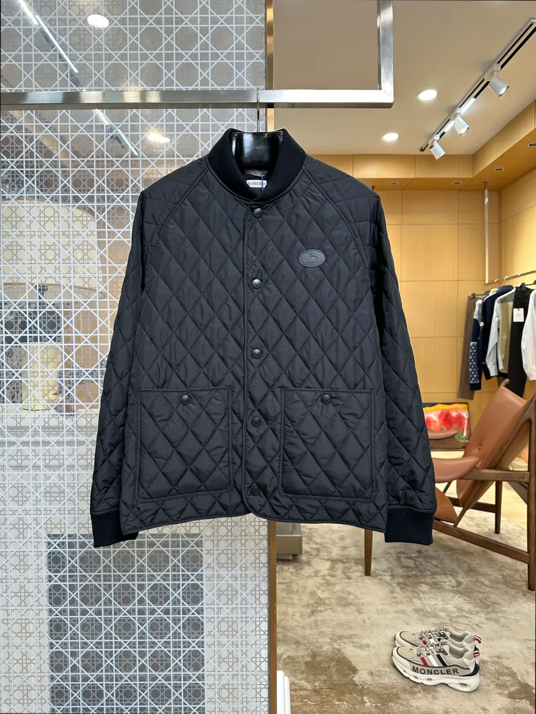 BBR Logo Quilted Baseball Collar Jacket