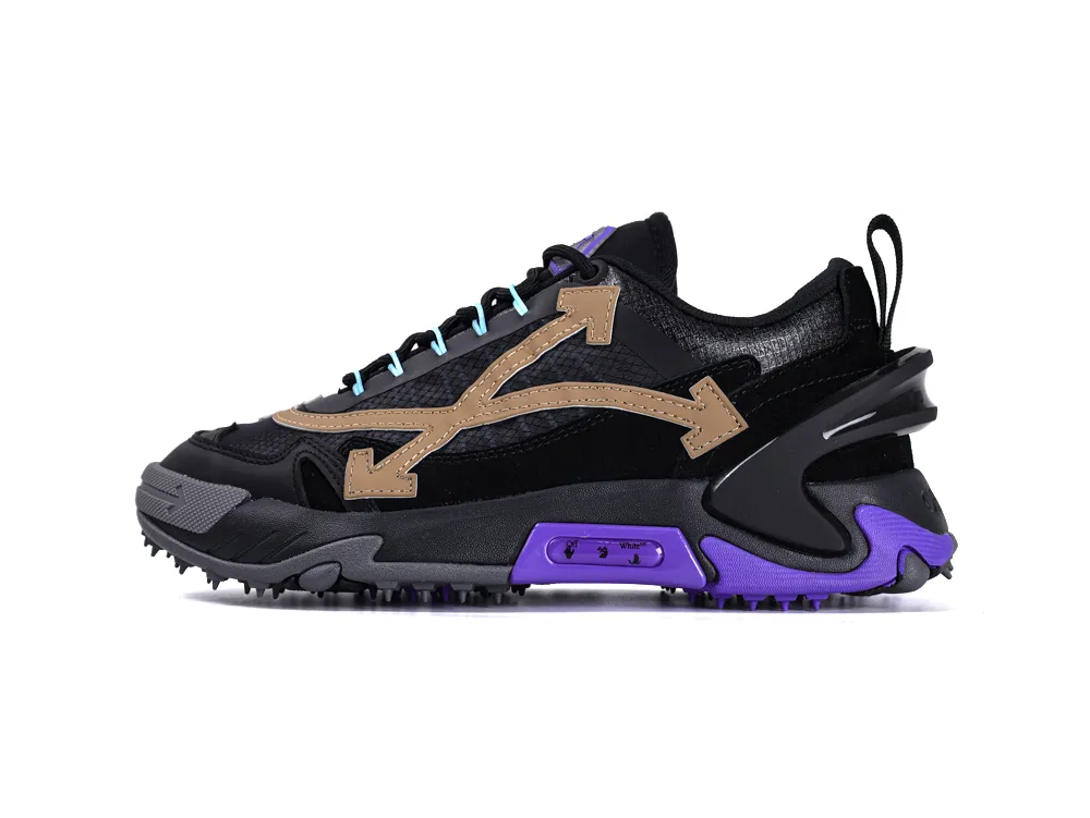 Off-White Odsy 2000 Sneakers Black Purple Left Side View