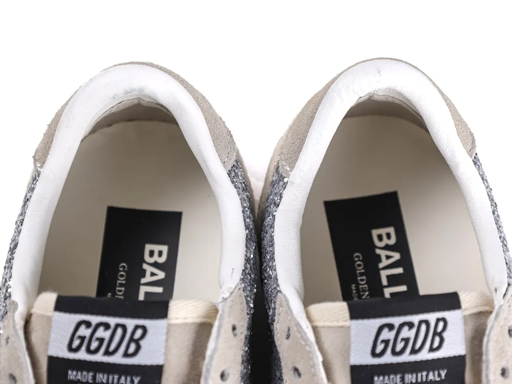 Top view of Golden Goose Ball Star sneaker tongues and interior branding