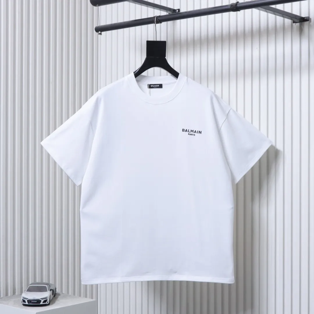 26SS Simple Taped Label T-Shirt Color White