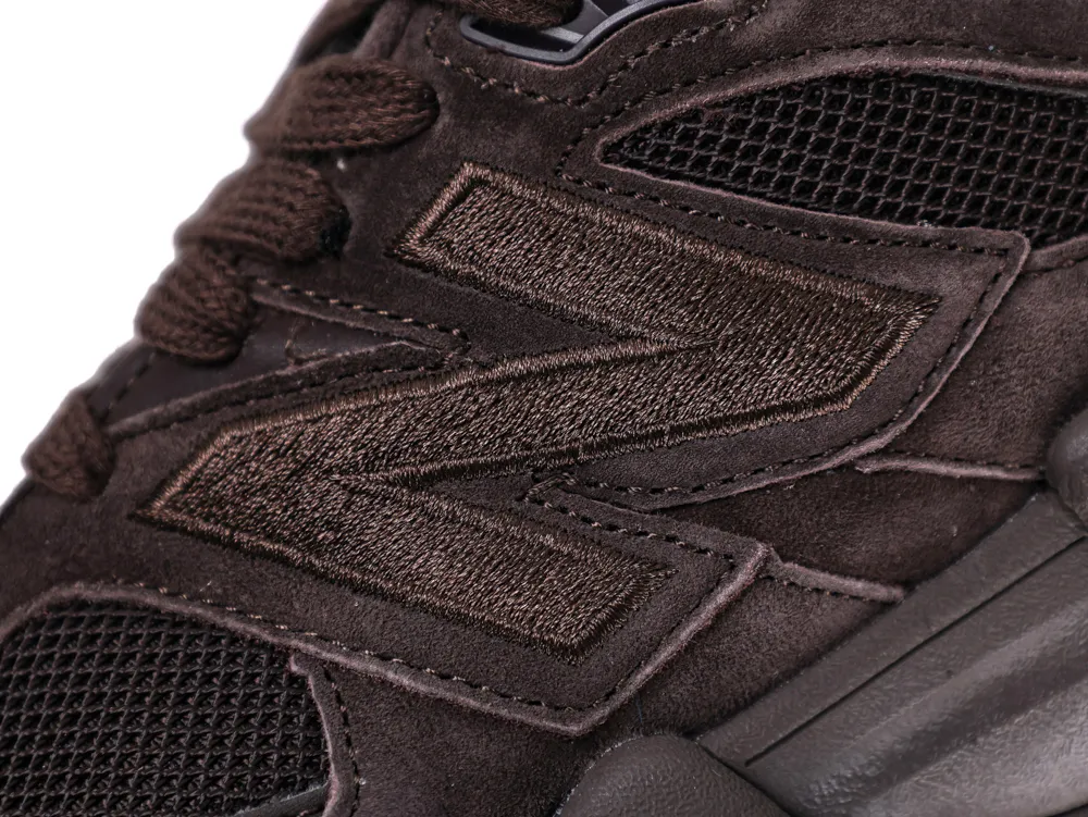 New Balance 9060 Chocolate Embroidered N Logo Detail