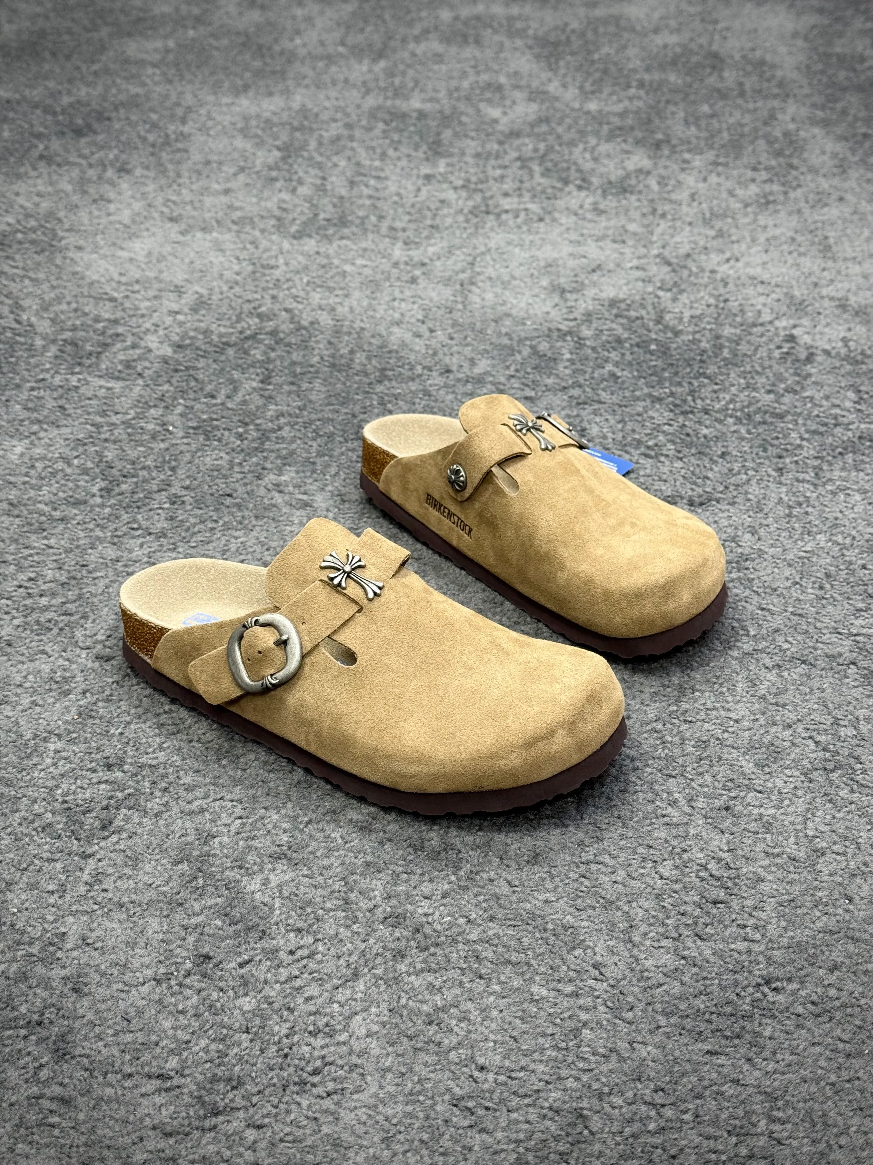 CH x BK Boston “Khaki” Suede Clogs