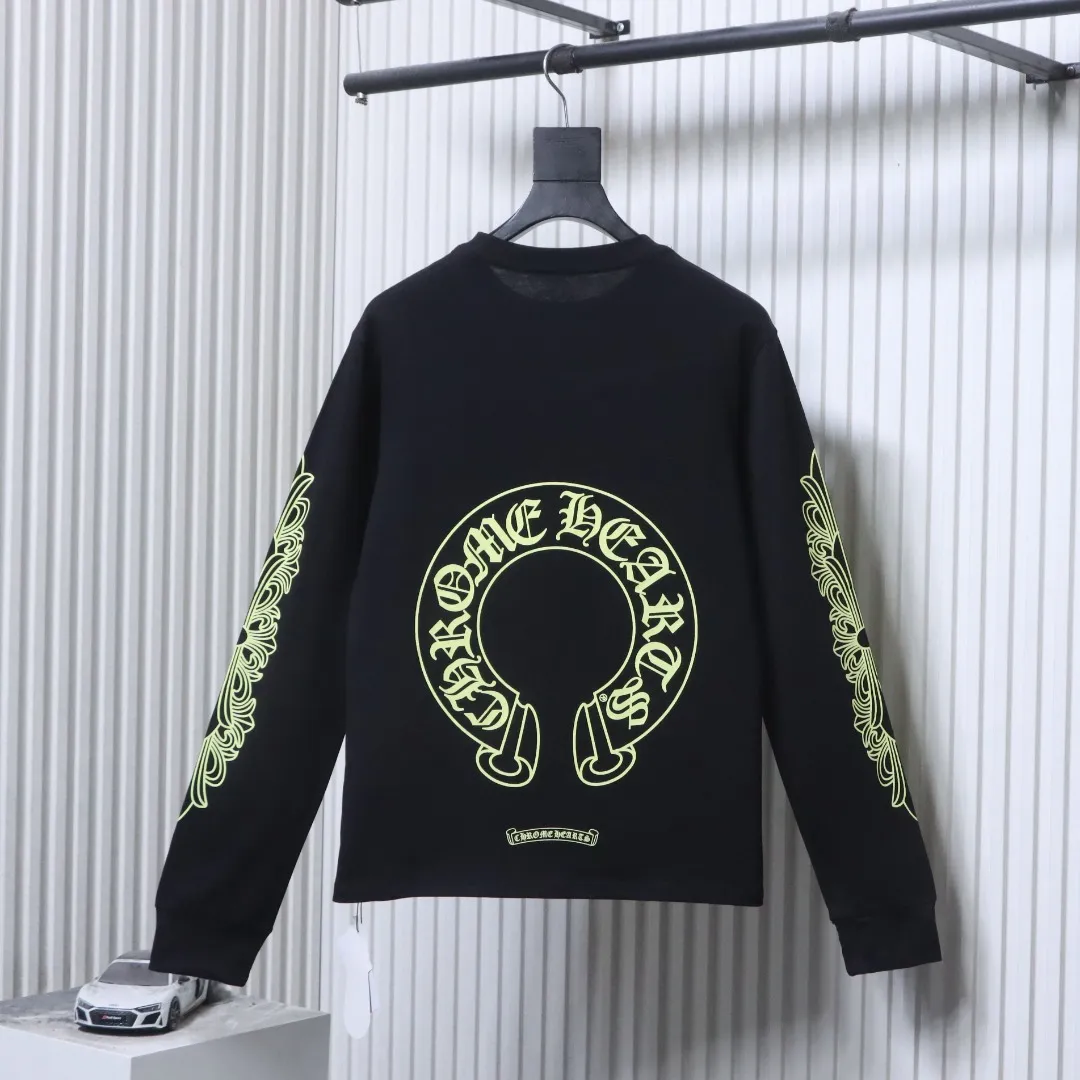 CH Yellow Horseshoe Print Long-Sleeve Shirt