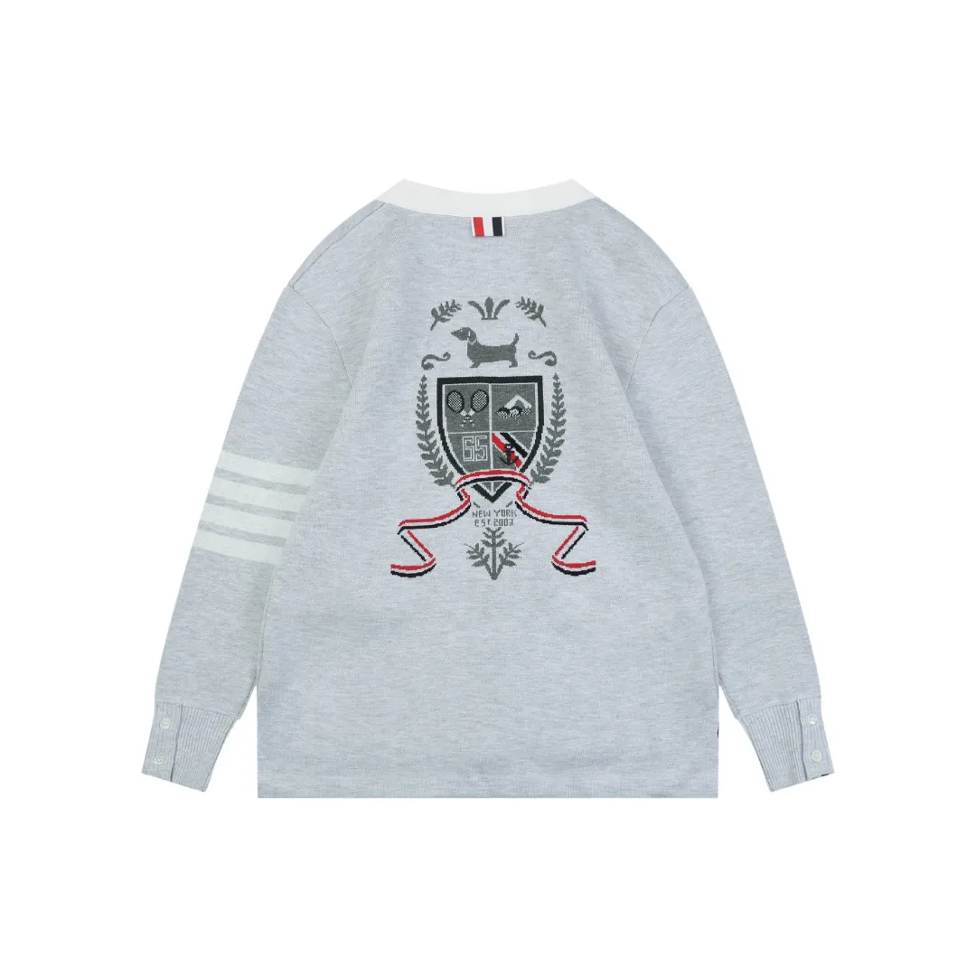 Back TB Four-Bar Shield Badge Cardigan
