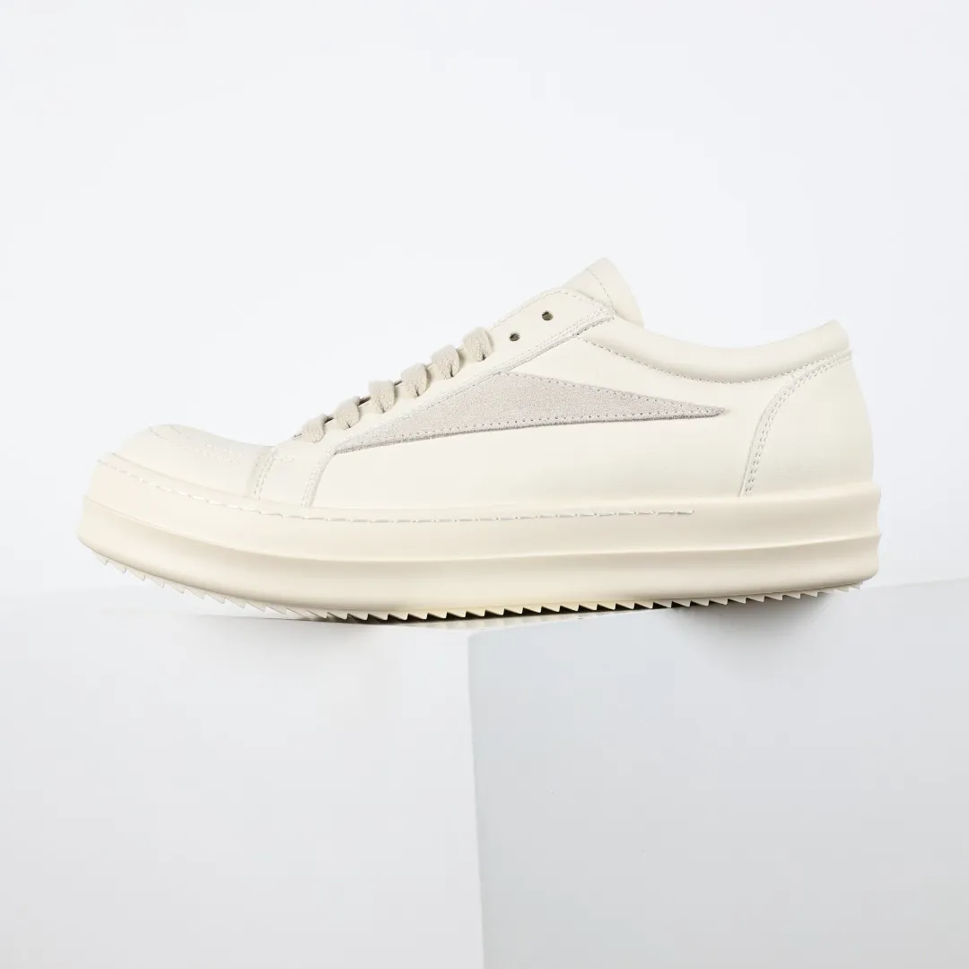 R 0wens Mainline Vintage Low Sneakers Sand Milk Left Side View