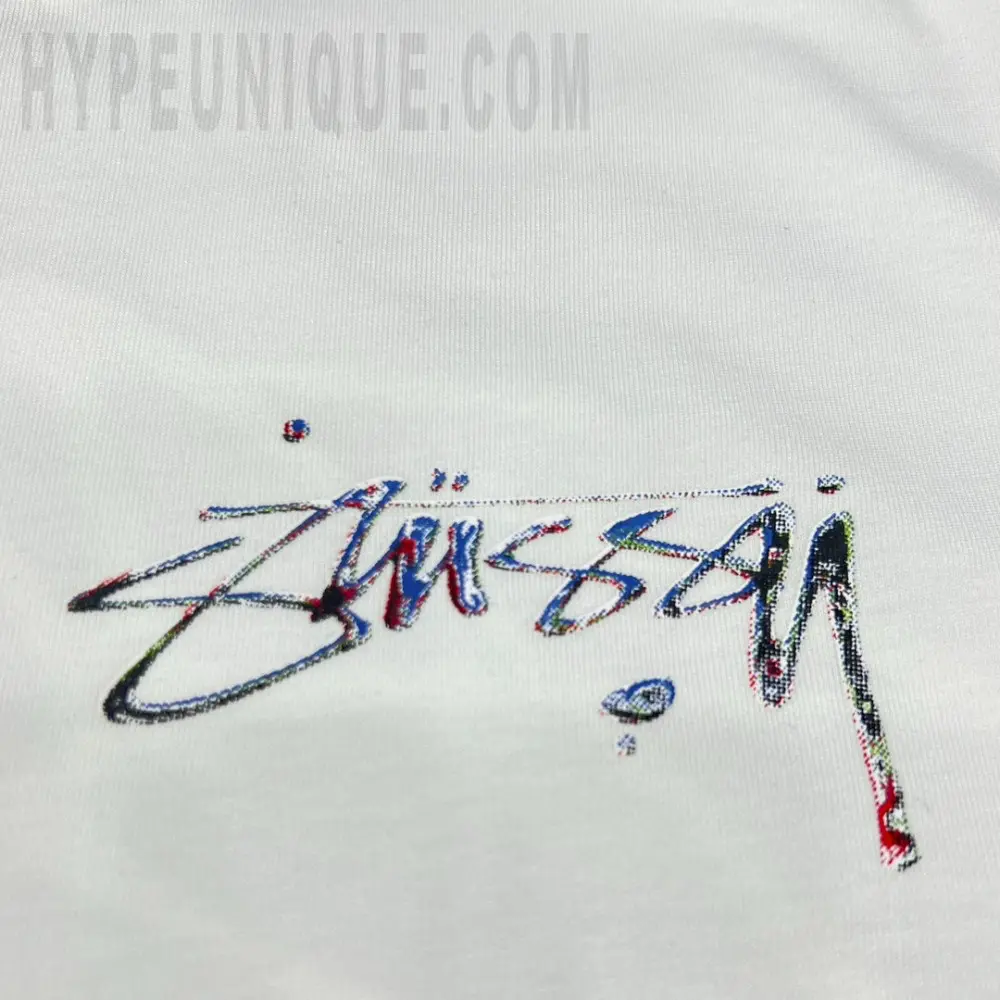Printed graphic on the back of the garment