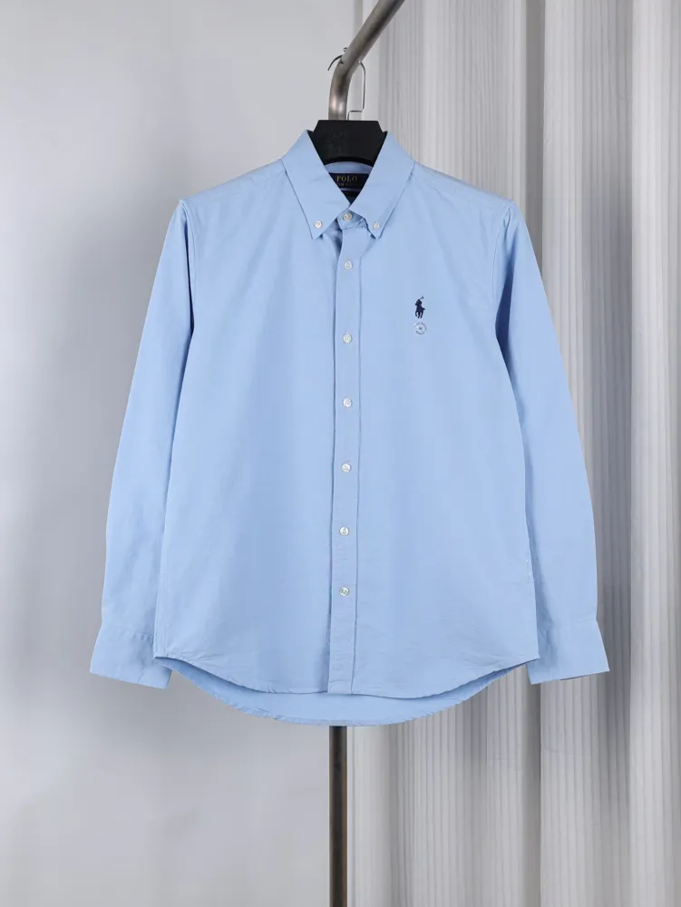 RL Pony Oxford Cotton Button Down Long Sleeve Shirt