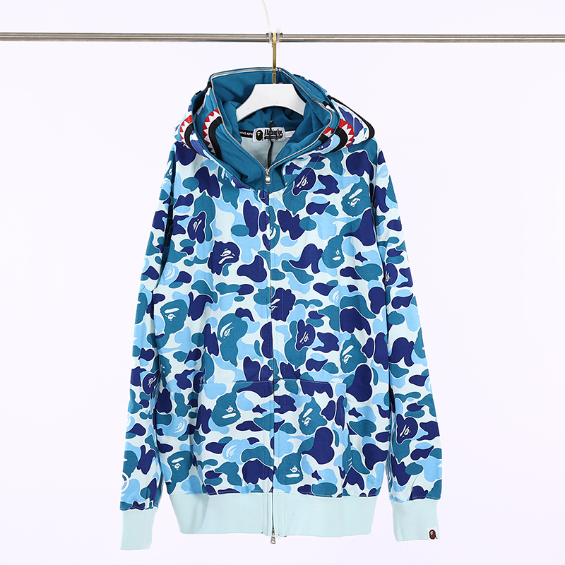 BAPE Abc Camo Shark Full Zip Hoodie – Green/Pink/Blue