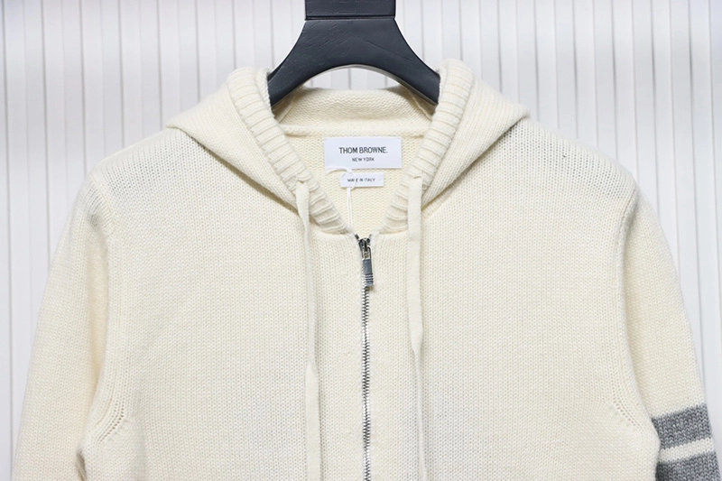 TB 4-Bar Rose Wool Hooded Jacket