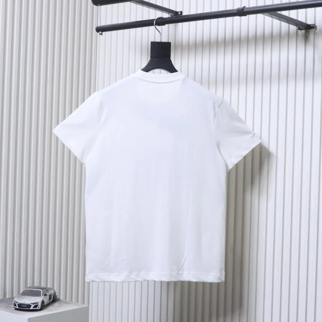 Back FF Diamond Pattern Striped Embroidered T-Shirt