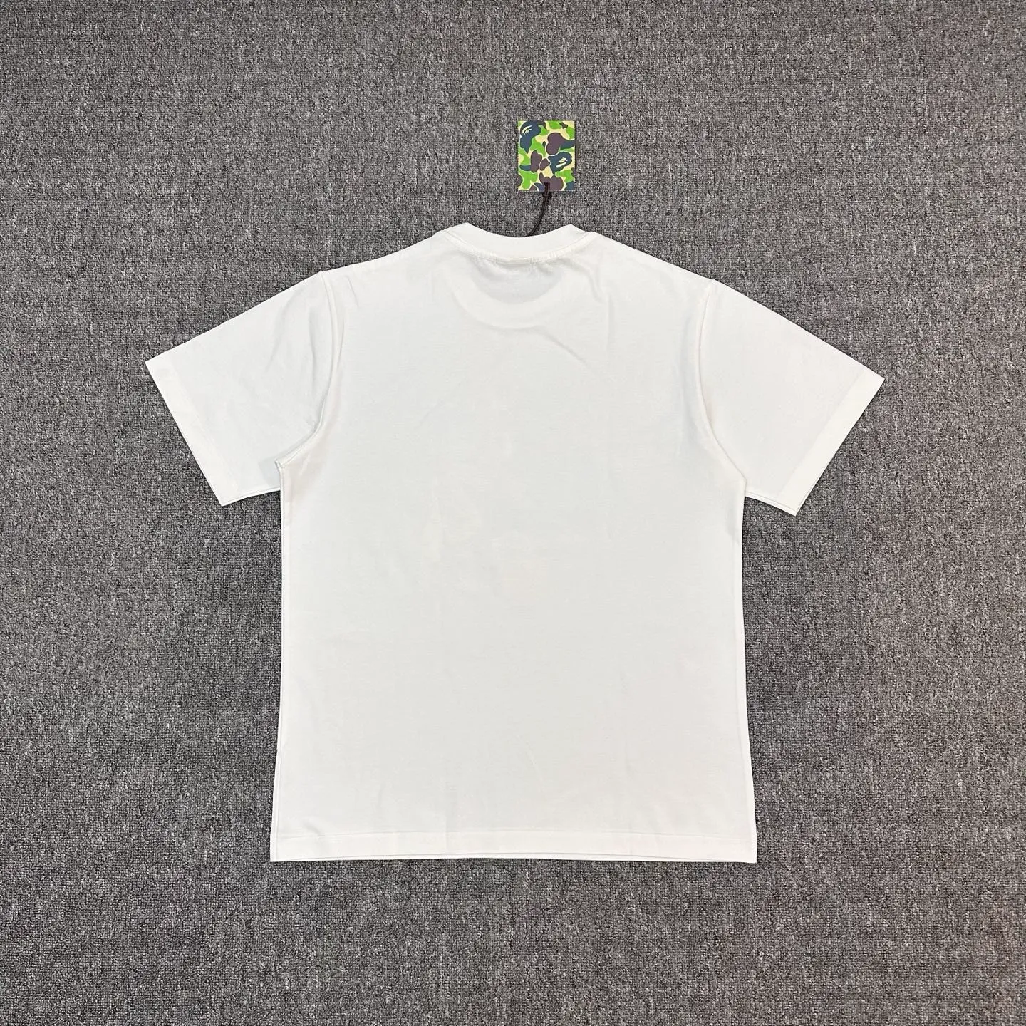 Back of BAPE FW25 Art Camo Ape Print T-Shirt Color White