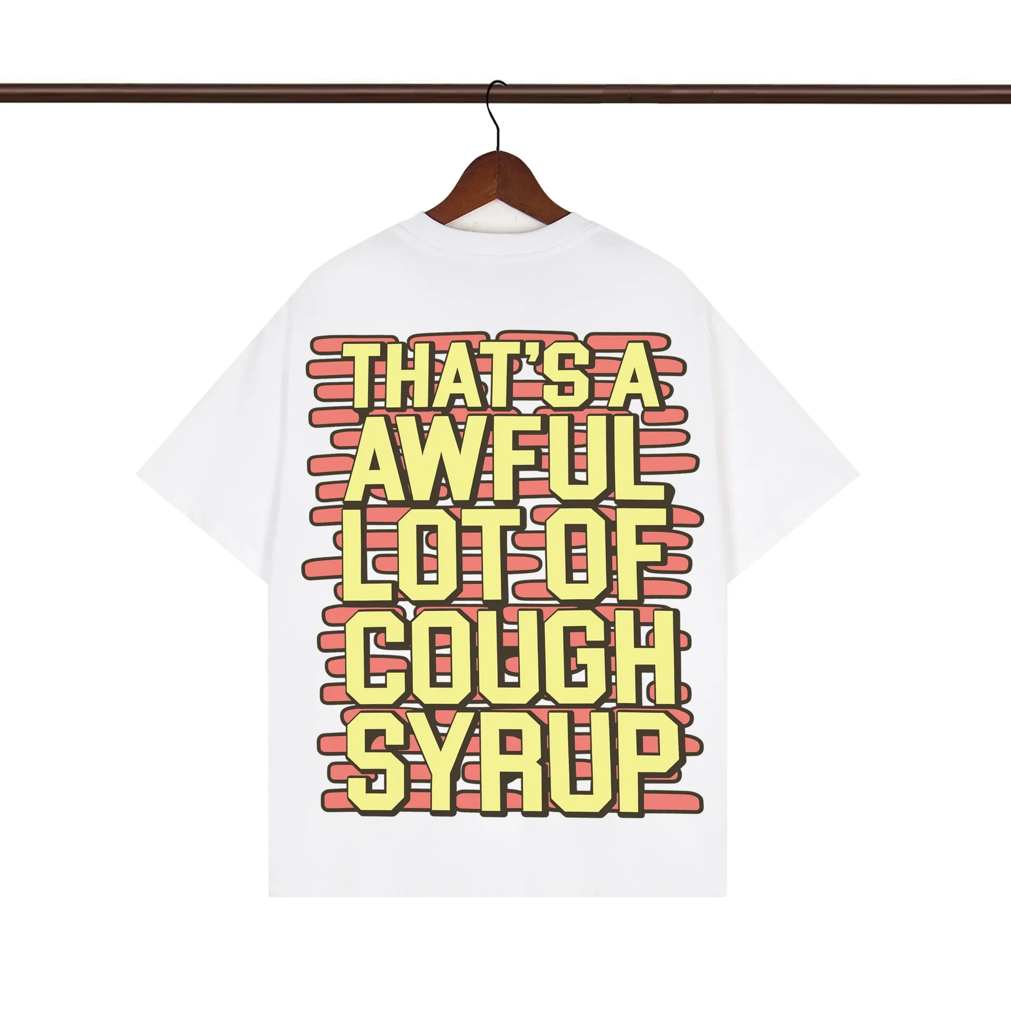Back of That’s A Awful Lot Of Cough Syrup Brick Wall Cup Graphic T-Shirt