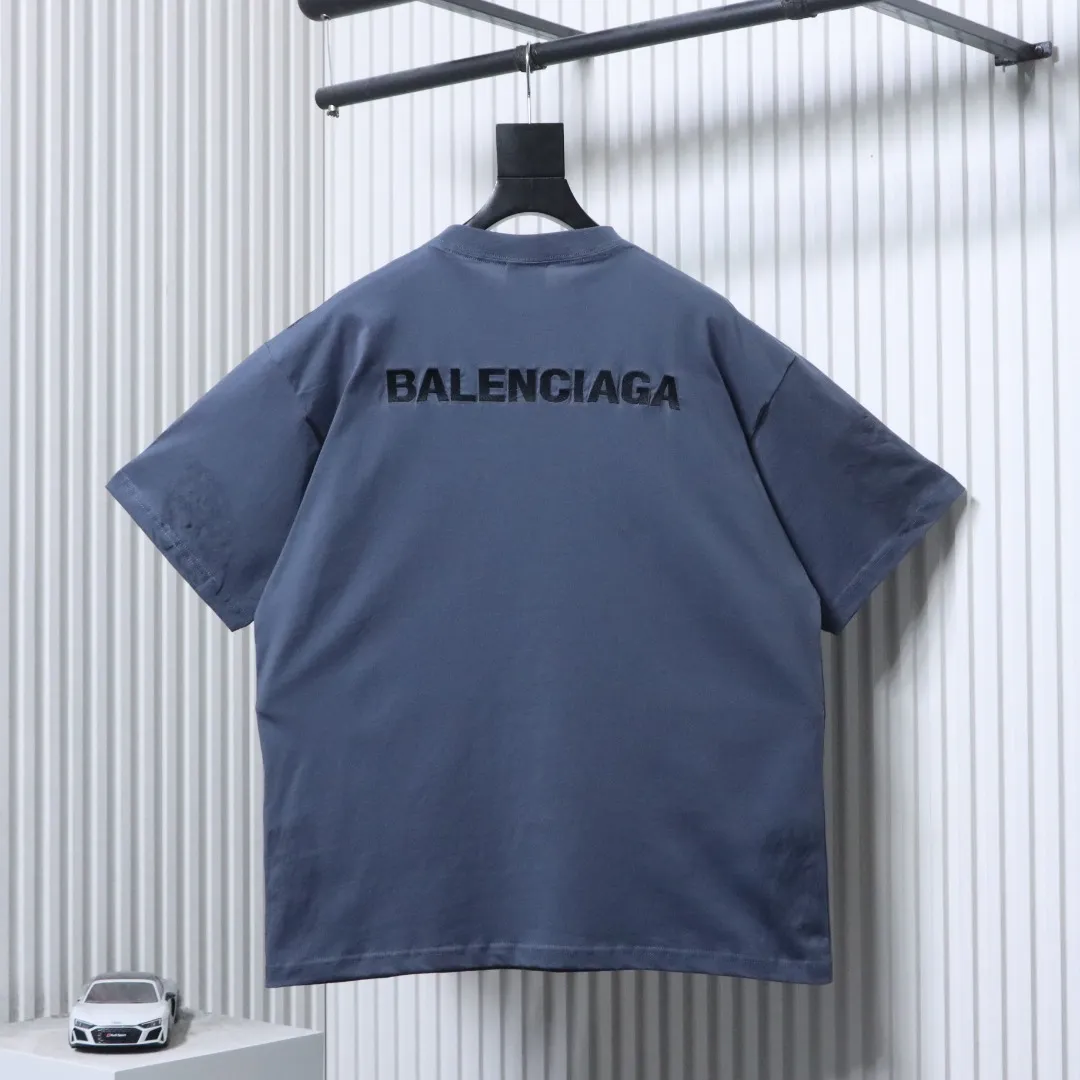 Back of BLCG Embroidered Letter Splatter T-Shirt