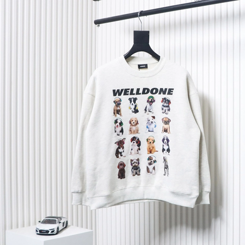 WE11 DONE Square Puppy Print Sweatshirt