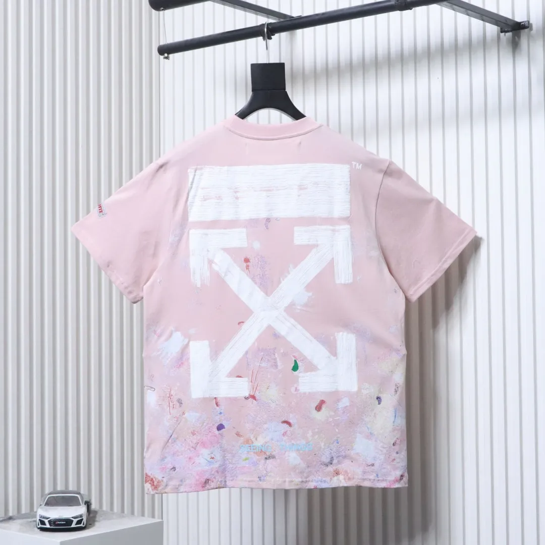 Back of Off-White Starry Sky Splatter T-Shirt
