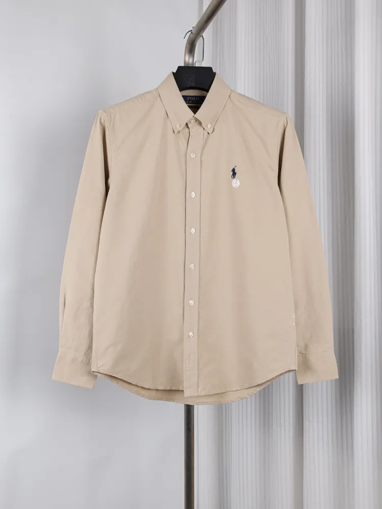 RL Pony Oxford Cotton Button Down Long Sleeve Shirt