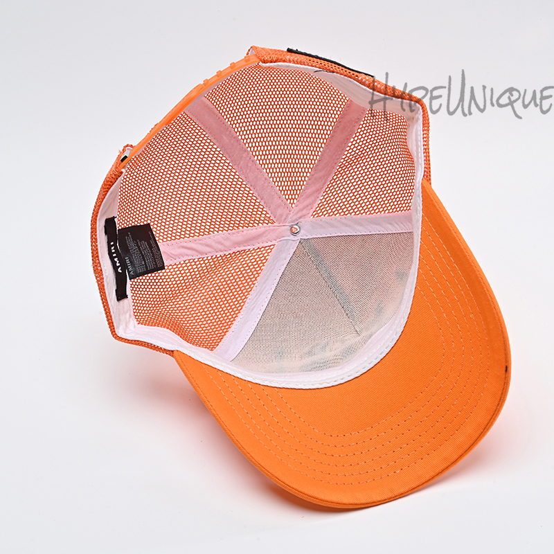 AMIRI Embroidered Paint Drip Core Logo Cap Orange1