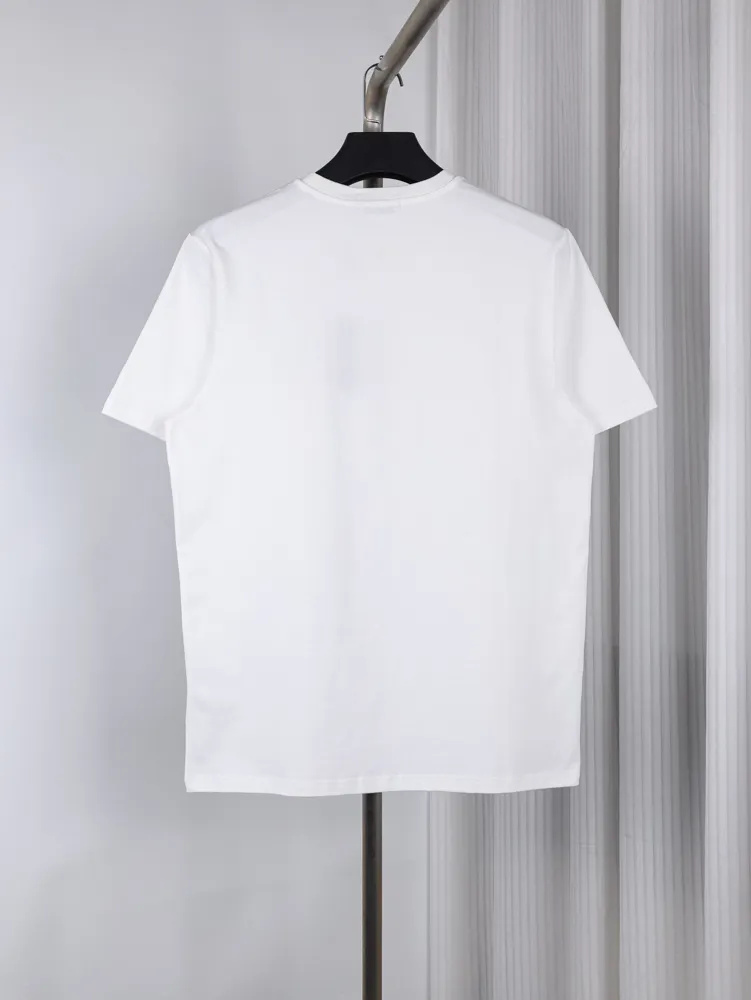 Back of BBR Solid Color Crew Neck Short Sleeve T-Shirt