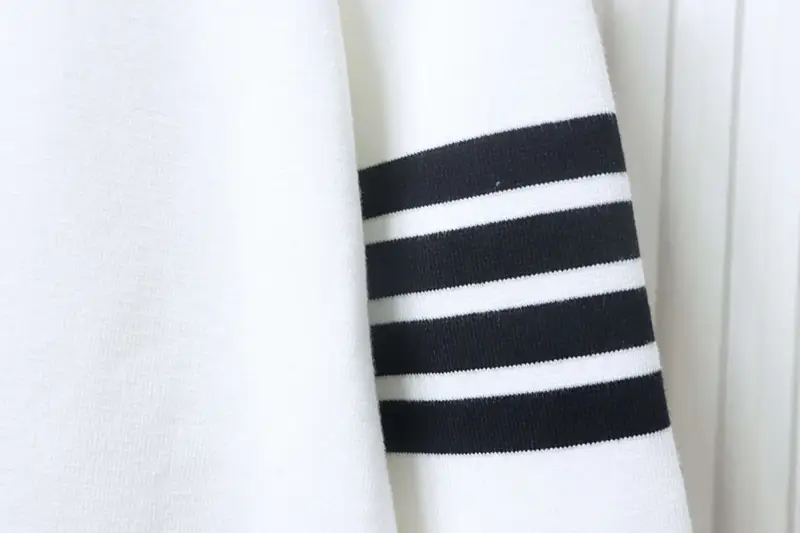 TB Four-Stripe Front-Short-Back-Long Wool Cardigan Sleeves