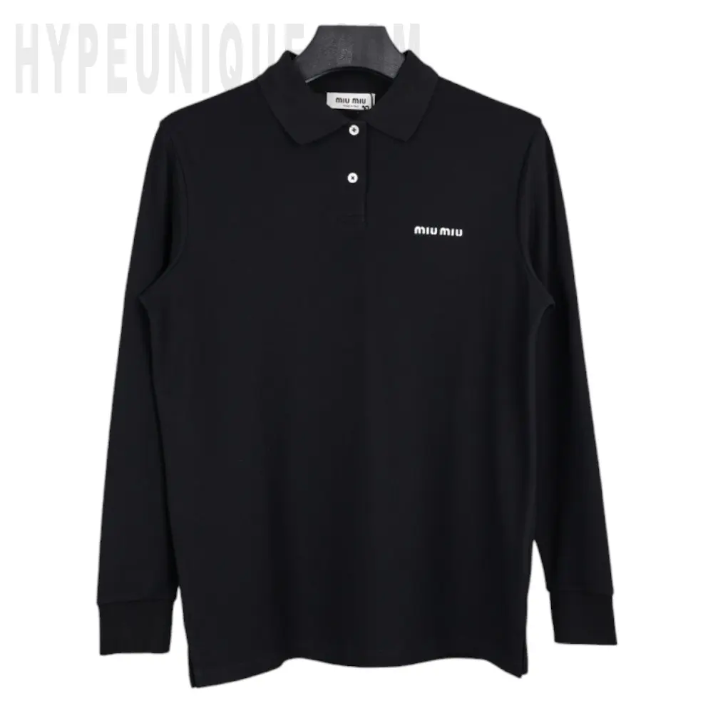 Ribbed Jersey Polo Shirt