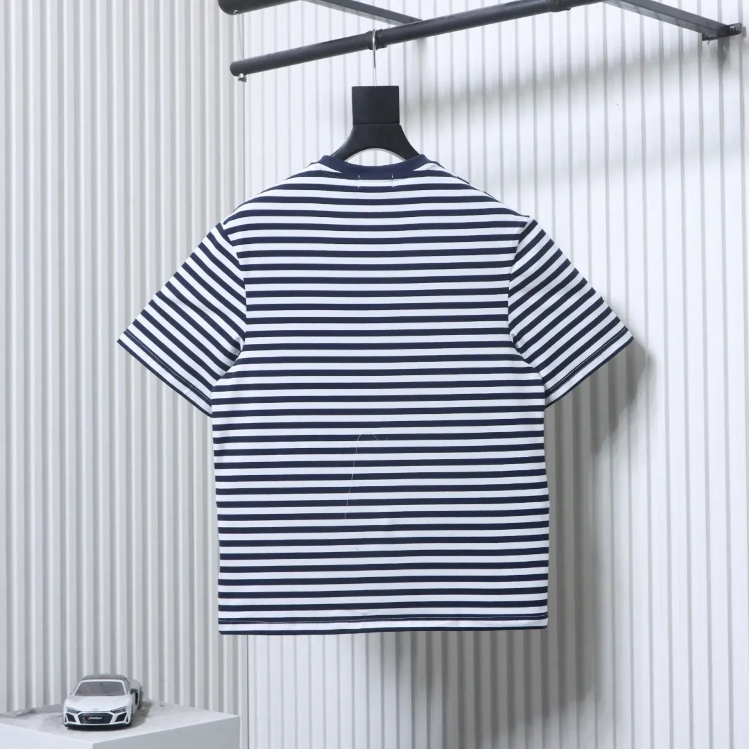 Back of RL Striped Short-Sleeve T-Shirt Color Dark Blue