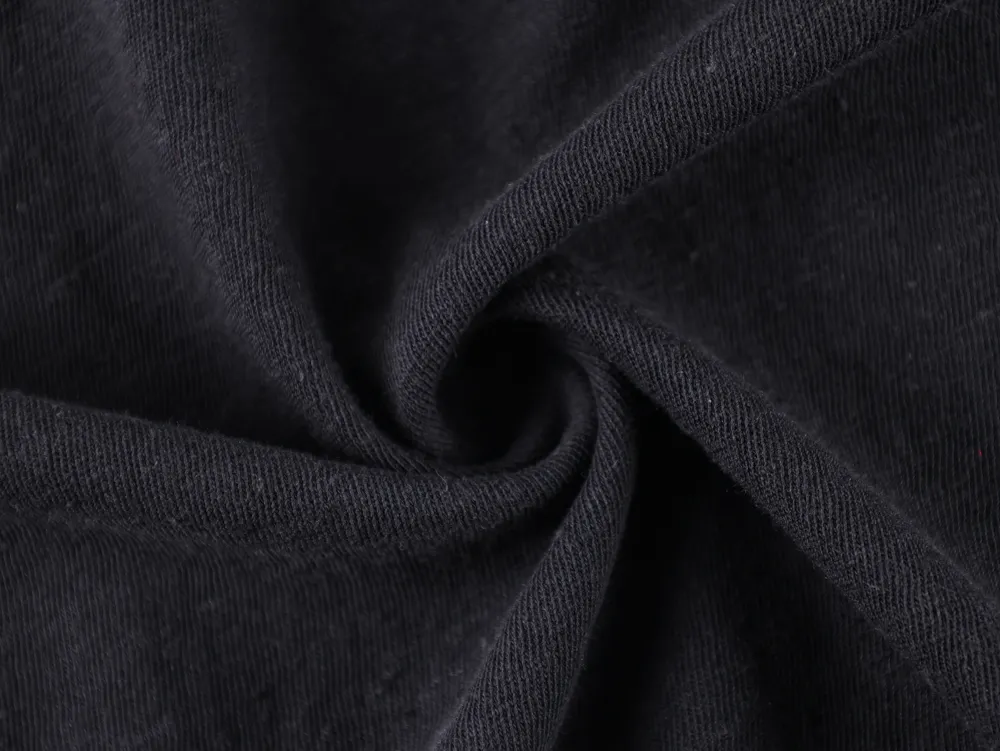 Black fabric material swirled