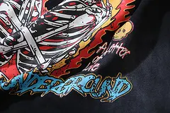Printed graphic on the front of the clothes