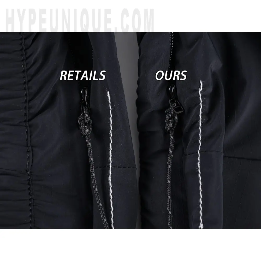 The zipper on the shorts