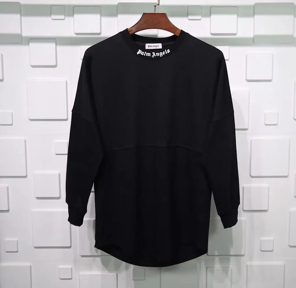 PALM ANGELS LONG SLEEVE MOCK NECK TEE