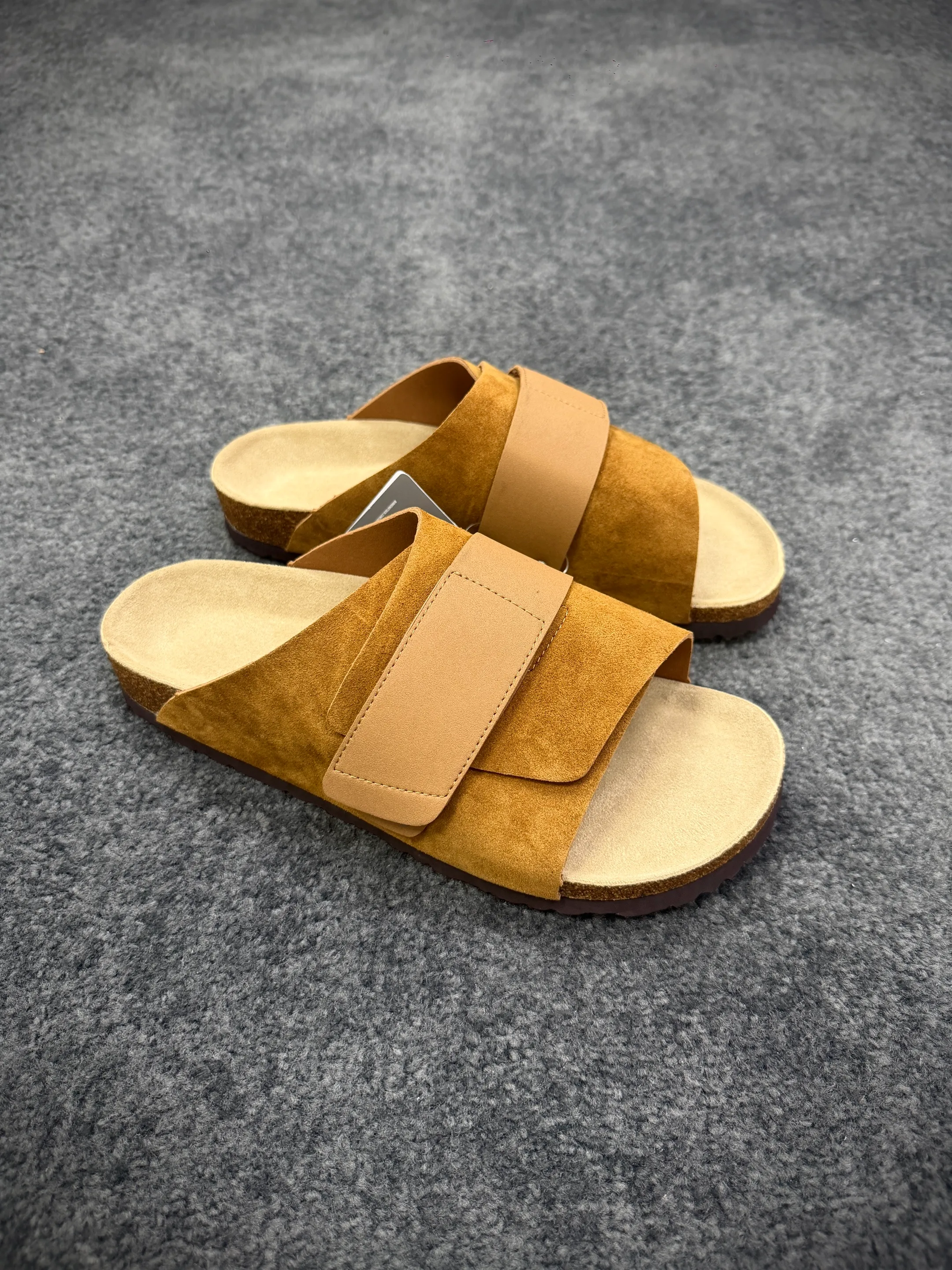 BK Kyoto “Cola Brown” Nubuck Suede Leather Sandals
