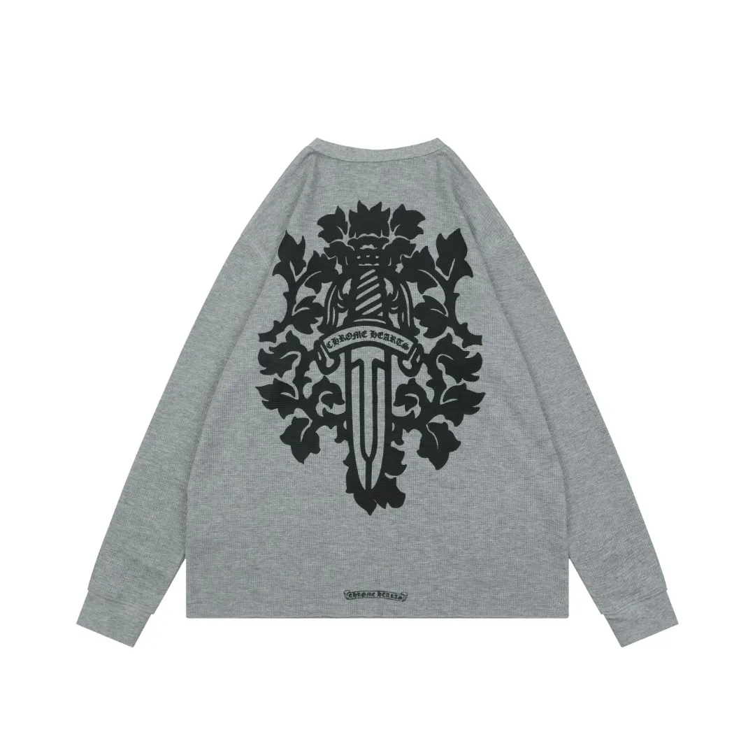Back CH Vine and Sword Waffle-Knit Long-Sleeve Shirt