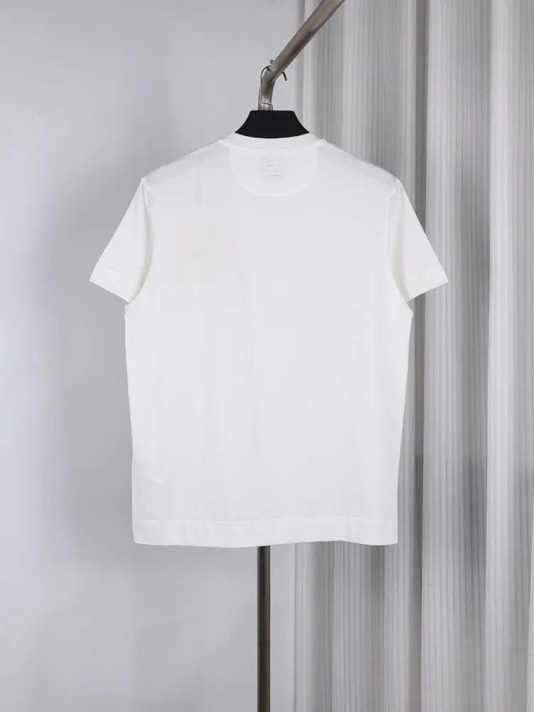 Back of Appliqué Embroidered Crew Neck T-Shirt