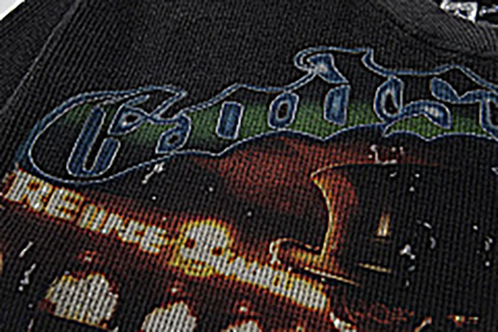 Printed graphic on the front of the clothes