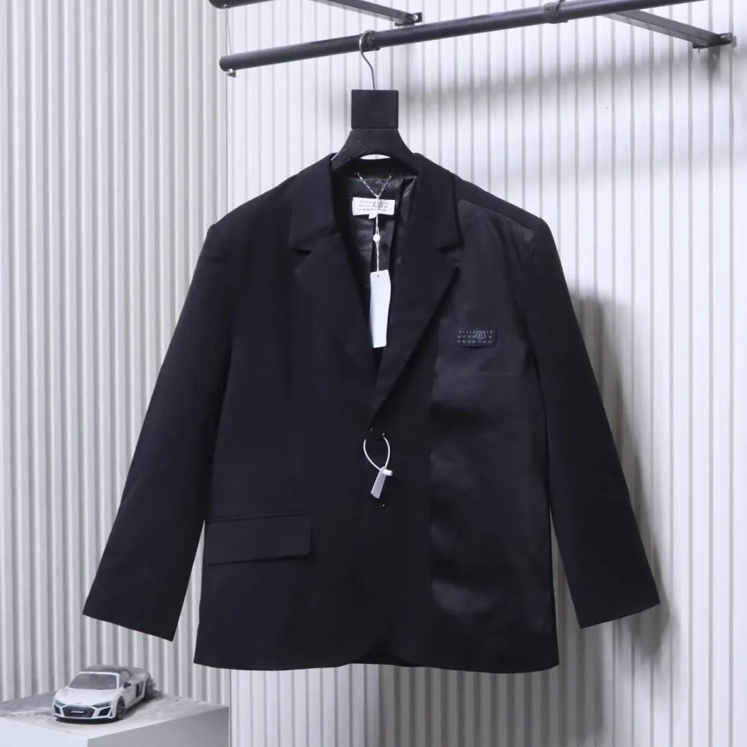 MM6 Satin Panel Tailored Blazer