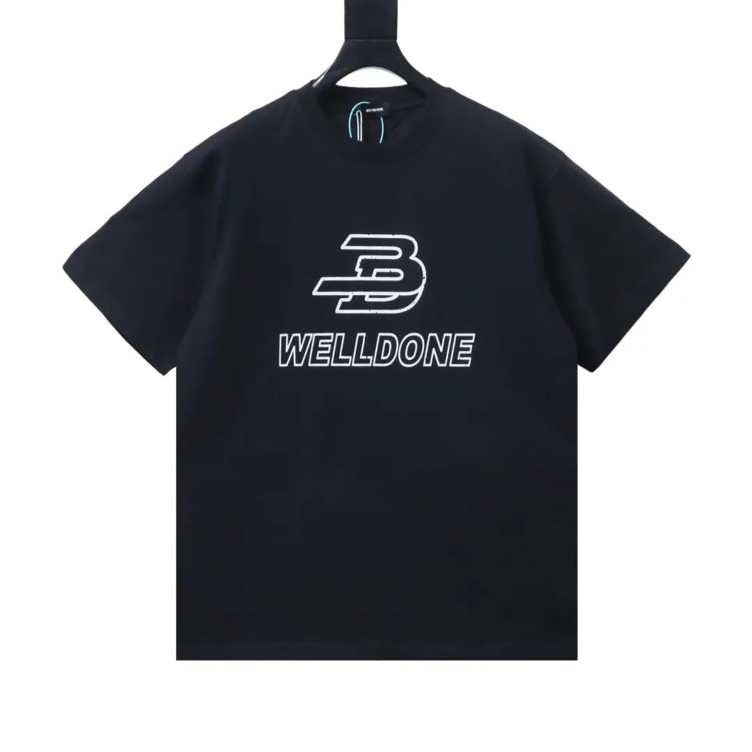 Well Done Online Data Style Damaged Letter Print T-Shirt
