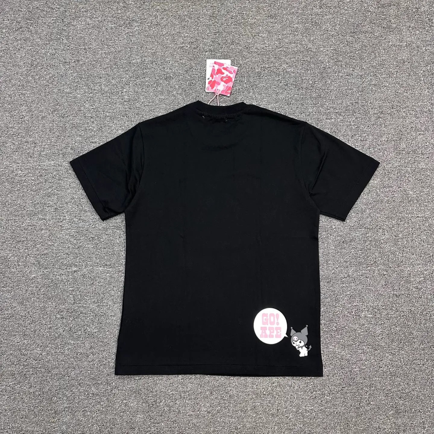 Back BAPE x Sanrio Kuromi Ape Head Graphic Cotton T-Shirt
