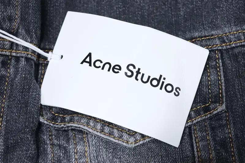Acne Washed Ink-Splashed Denim Jacket