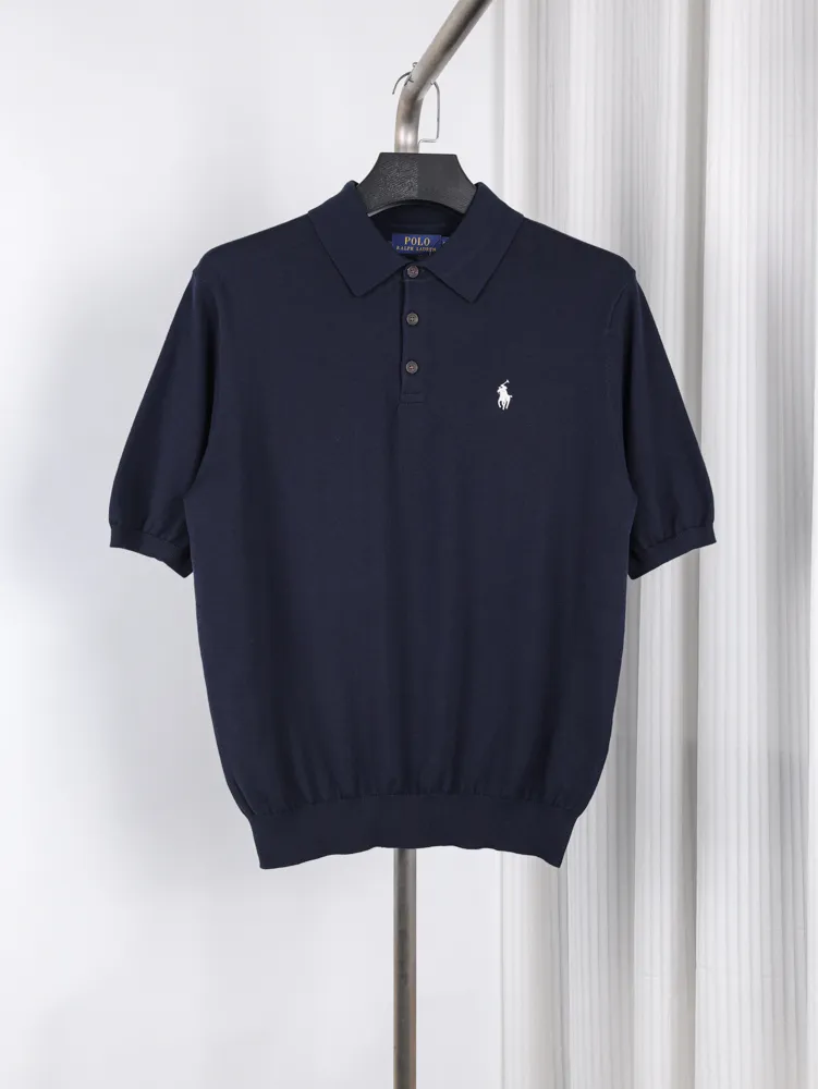 RL Embroidered Knit Polo T-Shirt