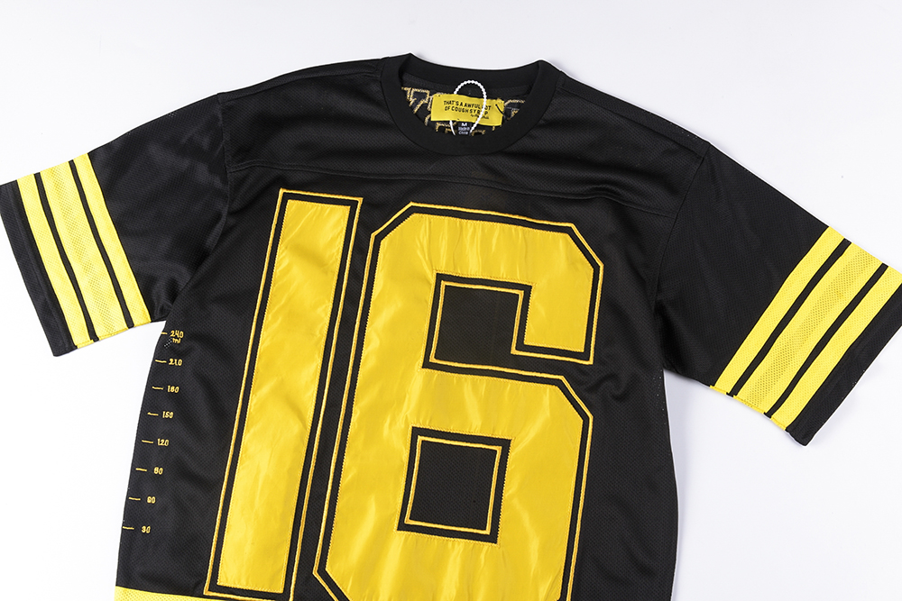 The large offset printing design of the number "16" on the front