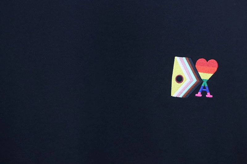 AMI Rainbow Series Embroidered T-Shirt