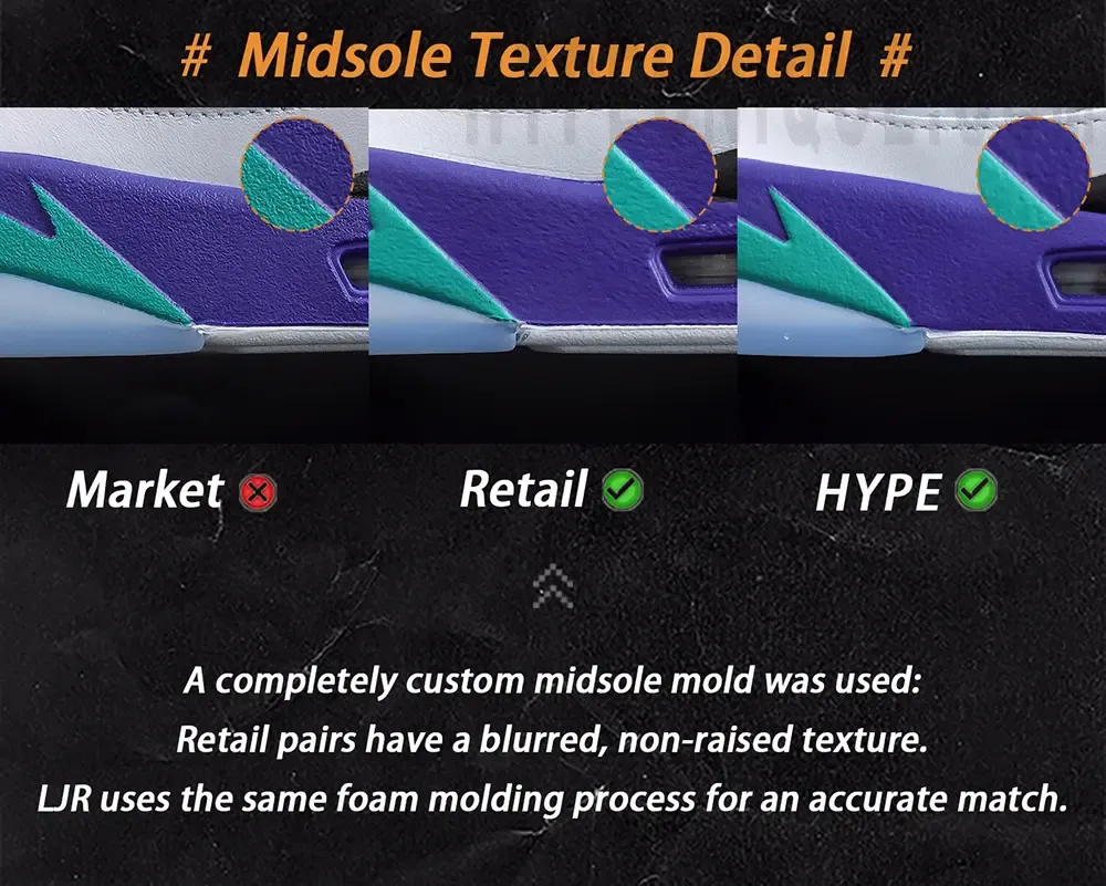 midsole texture tails