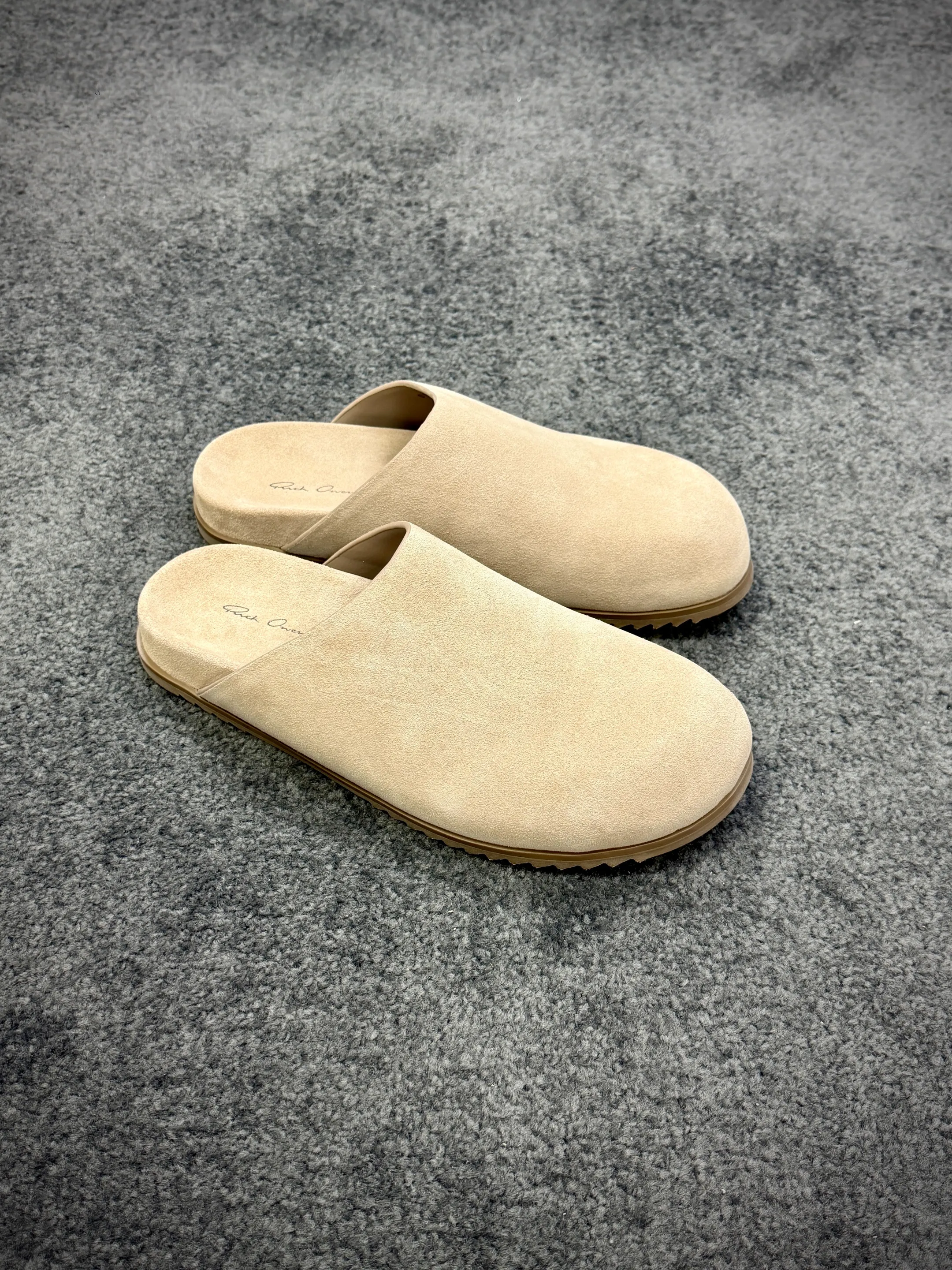 R 0wens “Beige/Flesh” Leather Granola Mules