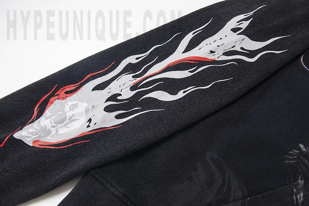Printed graphic on the front of the clothes