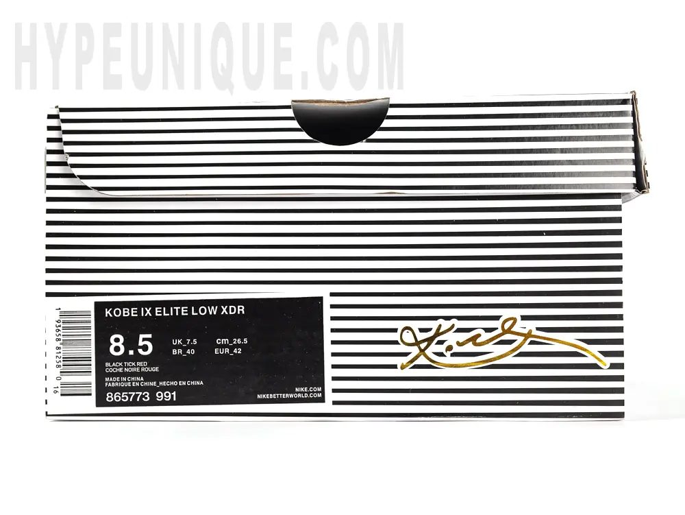 Black and white shoe box