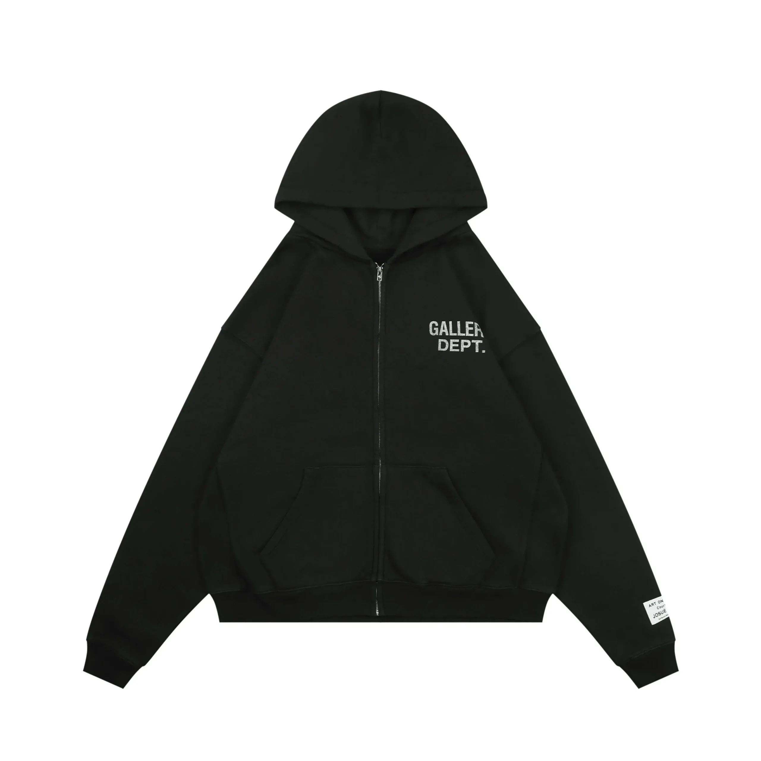 Gallery Dept Distressed Logo Zip Hoodie