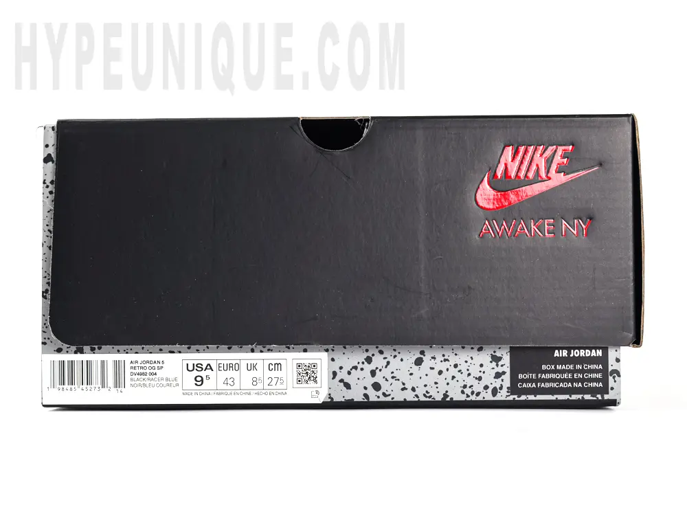 the jordan 5 shoe box