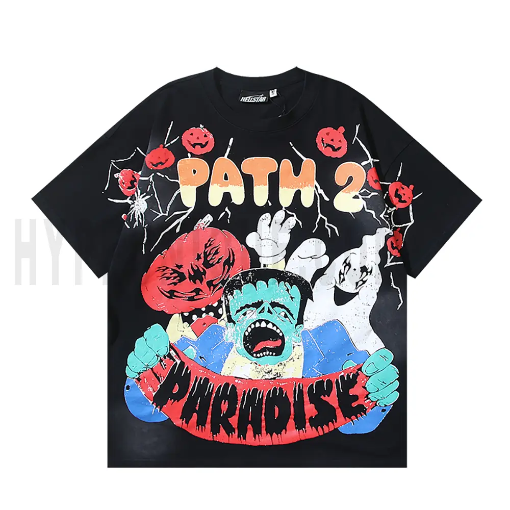 The front of the black clothes