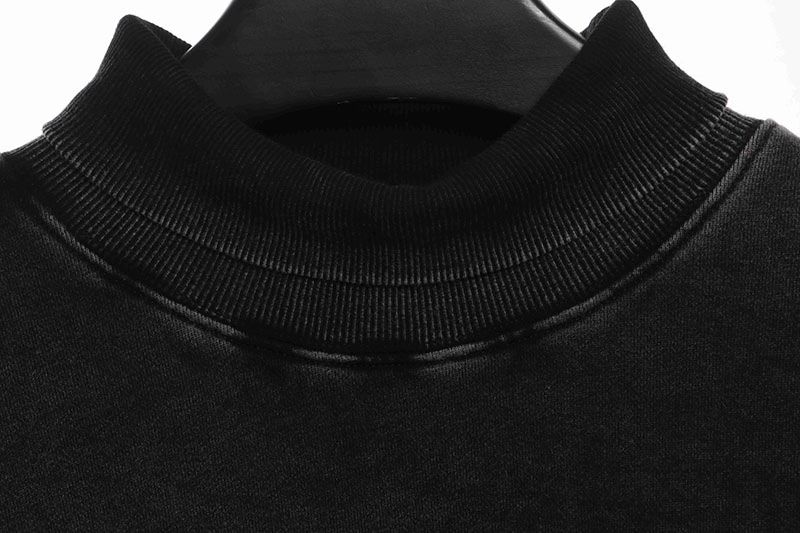 Washed distressed letter sweatshirt